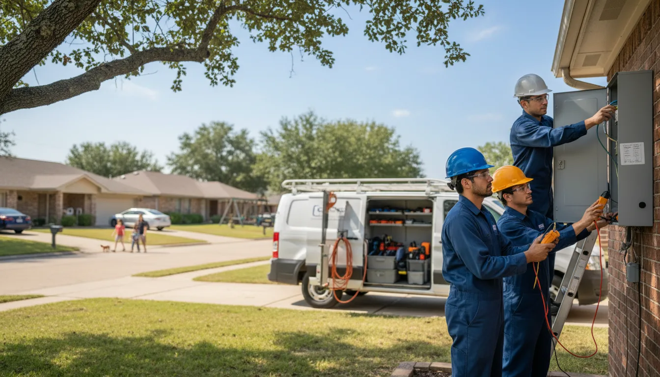 Certified electrician providing emergency electrical services in Rock Island, TX